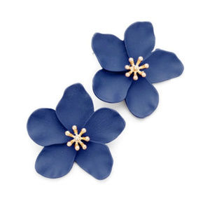Fleur Earring Navy